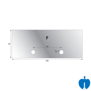 1 Pair 100mm x 40mm Whitehill Type F HSS Blank Profile Knives 001H00028