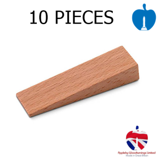 10 Pack 120mm x 25mm Oak Wooden Wedges 15mm High Tapering to 0mm