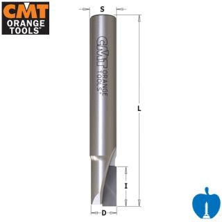 12mm Diameter x 20mm Cut Length CNC PCD Diamond Router Bit Straight Cut With Negative Sheer Angle Z=1 CMT