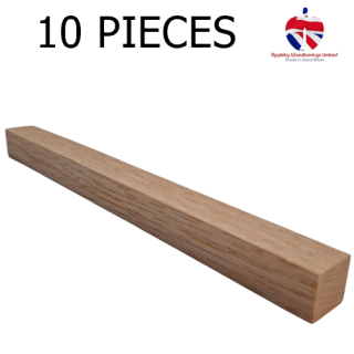 10 Pieces Solid Oak Wood Pen Turning Blanks 14.5 x 14.5 x 175mm