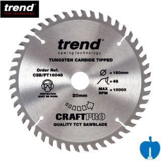 160mm Diameter 48 Tooth Trend Triple Chip Plunge Panel Sizing Saw Blade with 20mm Bore CSB/PT16048