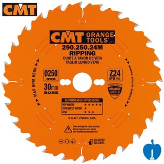 260mm 28 Tooth CMT Table/Rip Saw Blade With 30mm Bore 290.260.28M