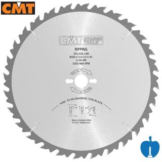 315mm 36 Tooth CMT Rip Cut/Table Saw Blade With 30mm Bore 285.036.13M