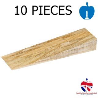 10 Pack 120mm x 25mm Softwood Wooden Wedges 15mm High Tapering to 0mm