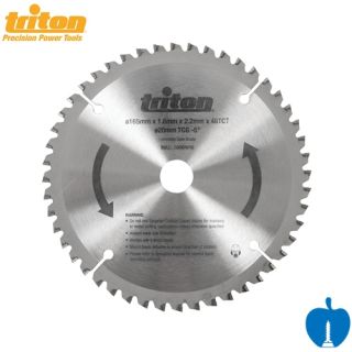 165mm Diameter 48 Tooth Triton Triple Chip Saw Blade For Portable Plunge Track Saw with 20mm Bore TTS48TCG