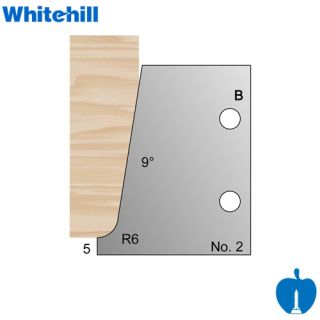 Whitehill 9 Degrees Bevel Profile Cutter With 6mm Radius 003H00002